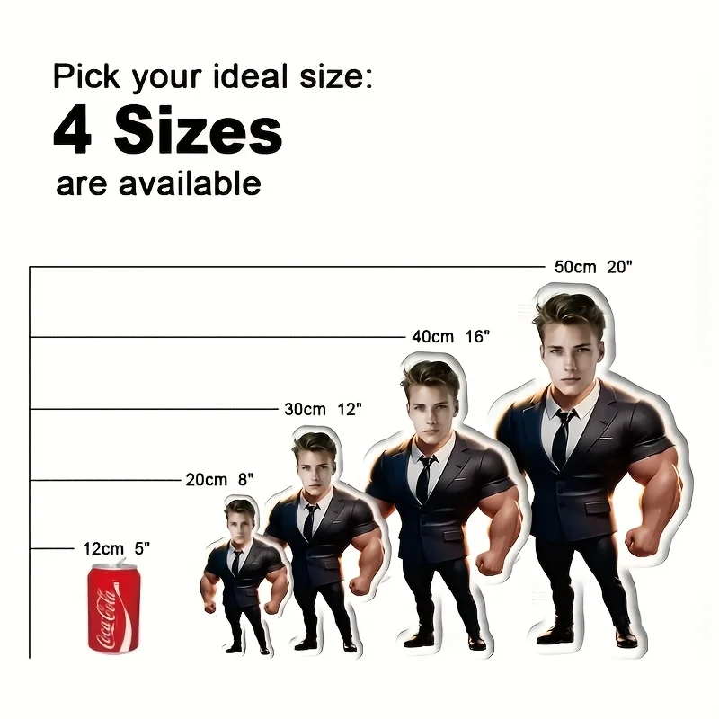 Customizable muscle plush pillows with personalized photos as intimate gifts, perfect for sofas, holidays, lovers 2
