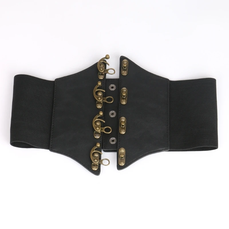 

Y2k Hot Girls Waist Corset Stretchy Wide Belt Women Underbust Waist Shaper