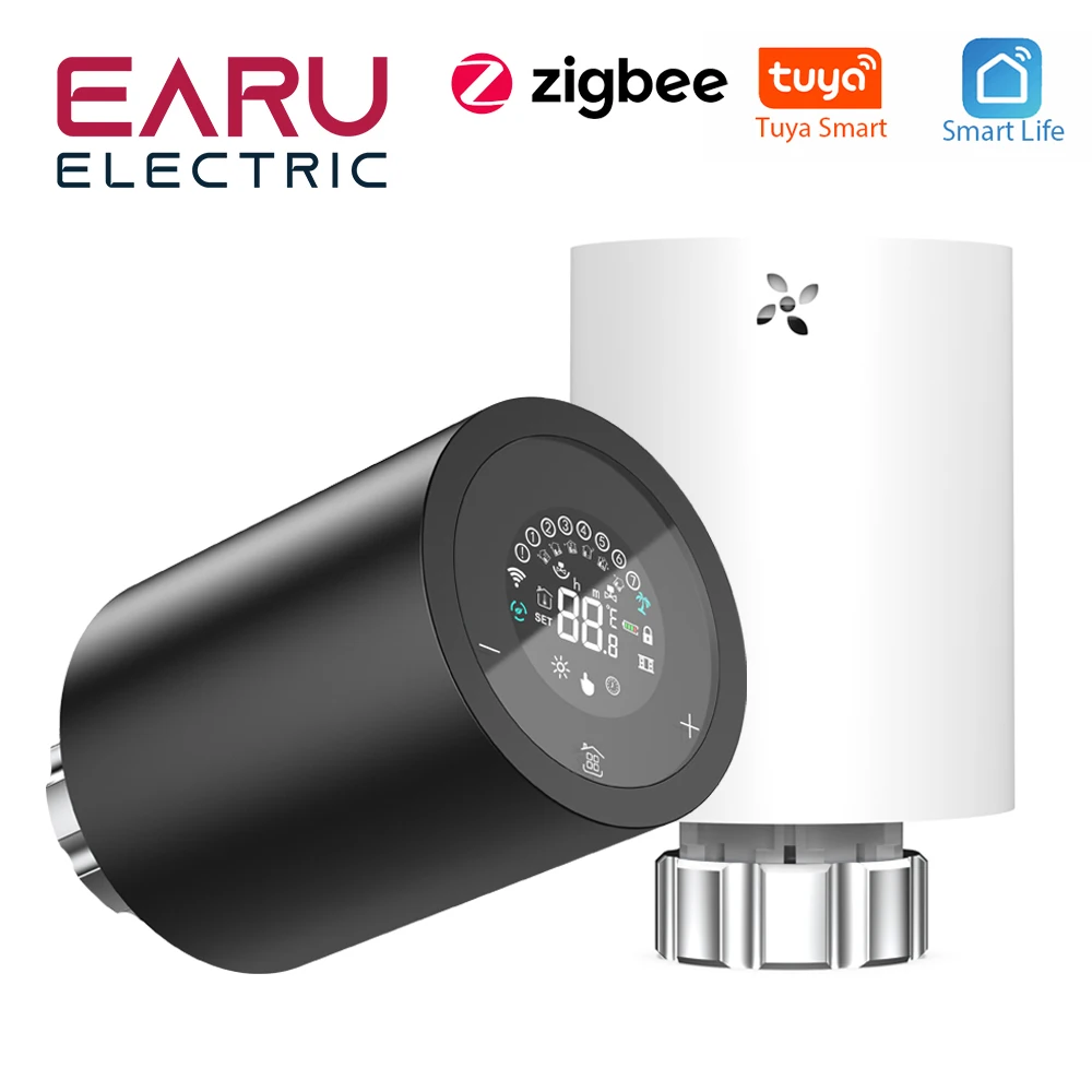 Tuya Smart Zigbee Attuatore Per Radiatore Trv Valvola Termostatica Programmabile App Supporto Per Regolatore Di Temperatura Remoto Alexa