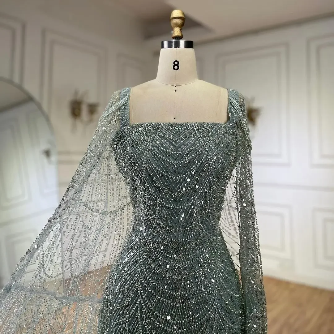 SERENE HILL 2025 فساتين سهرة عربية تركواز بأكمام ك...