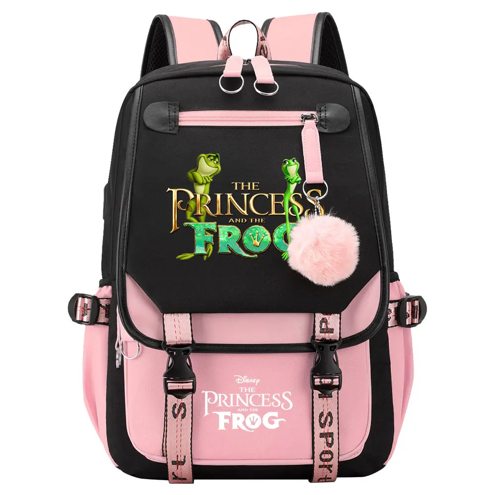 Tiana Princess Boys Girls Kids School Book Bags Women USB