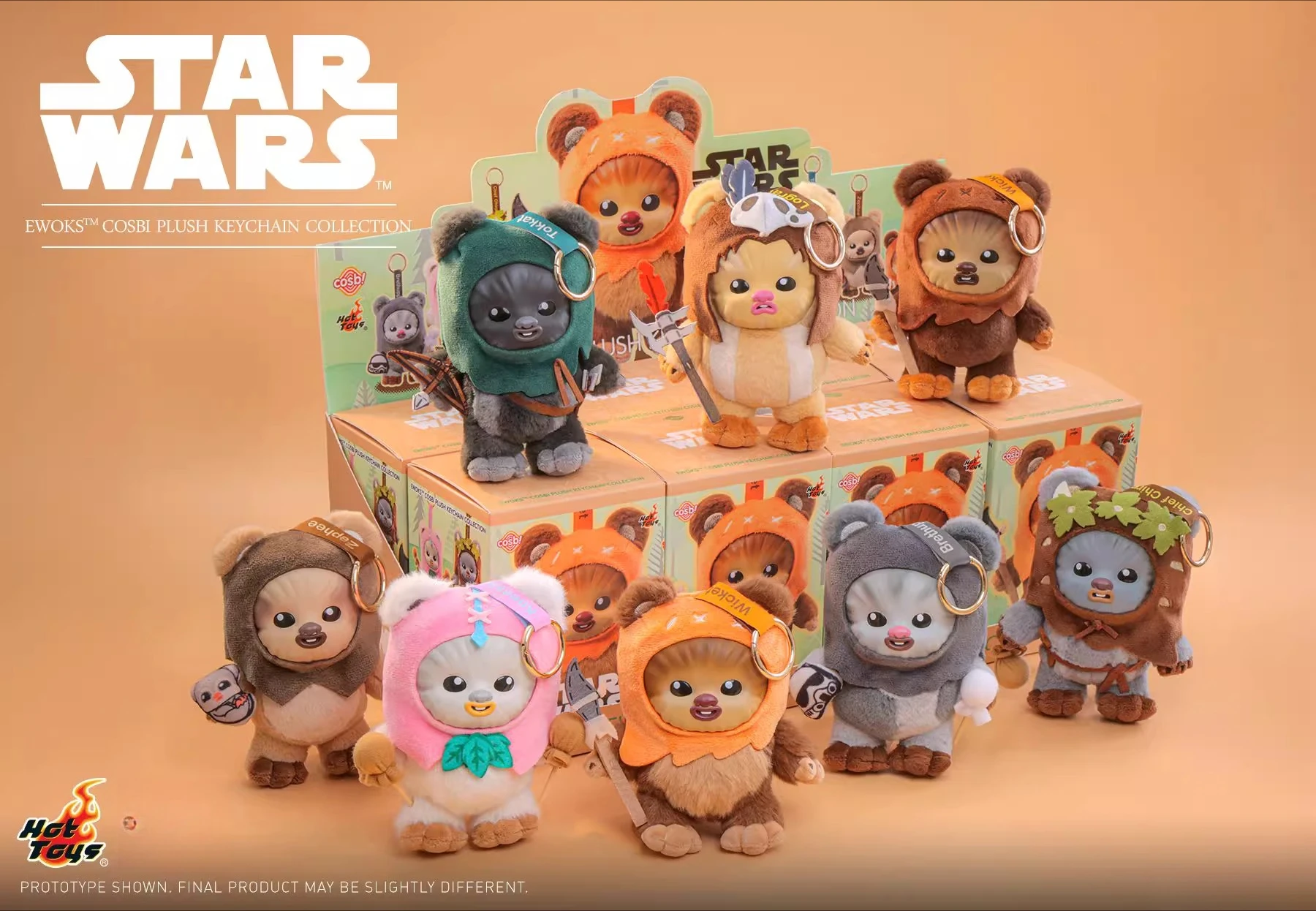 In Stock Hot Toys Ewok Cosbi Keychain Blind Box Cute Action