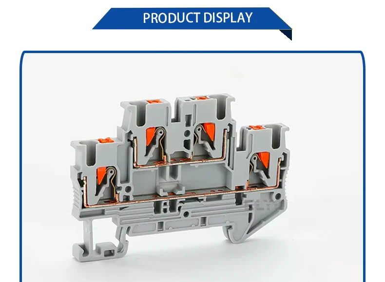 Terminal Block, Push-In, Duplo Nível, Conexão de