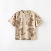 Cartoon T-shirt For Boys Trendy Summer New Kids Costume Loose Cute Tees Outer Wear Toddler Mickey Mouse Print Crewneck Tops 1