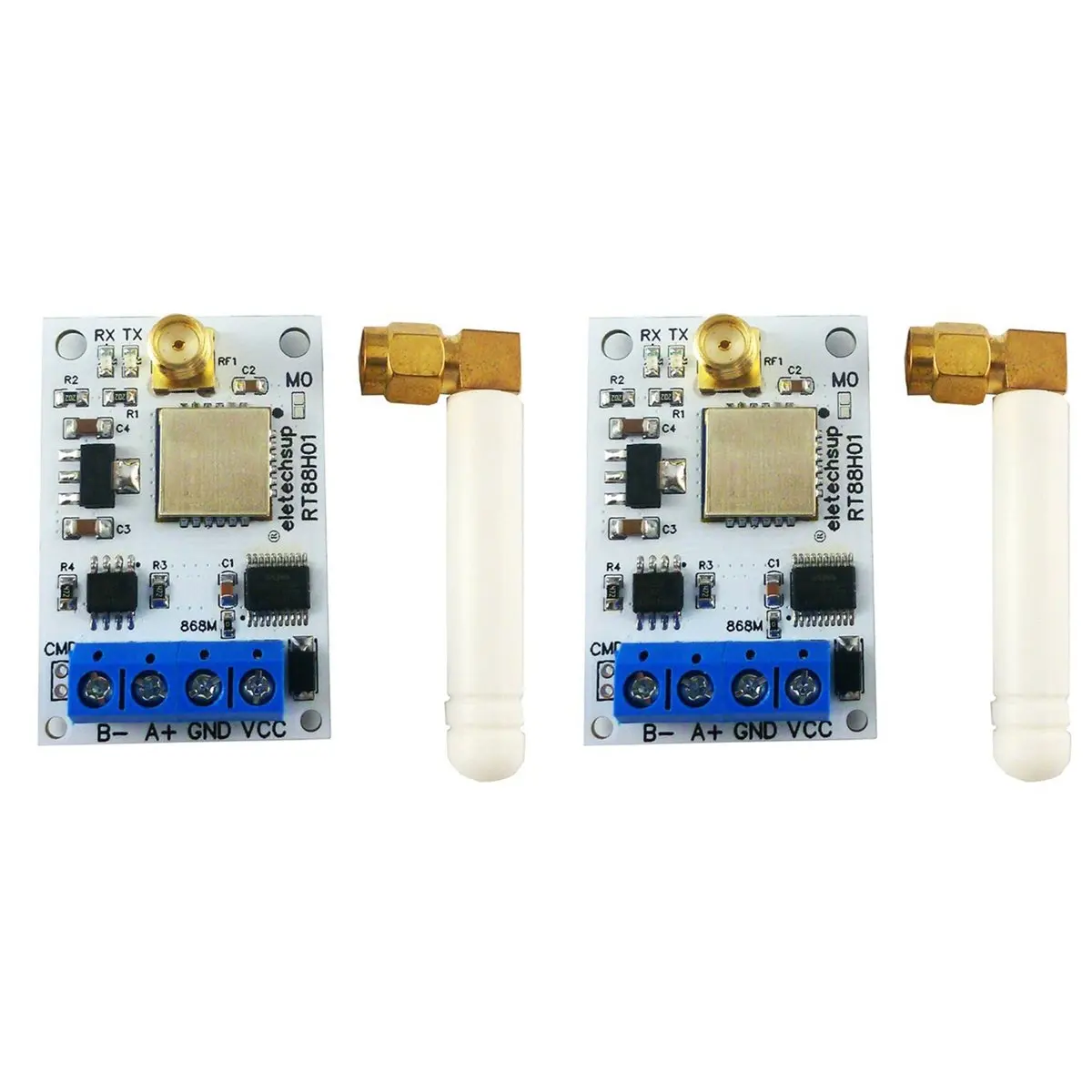 ABUO-2X RT88H01 868M RT88H01 송신기 및 수신기 모듈 VHF/UHF 라디오 모뎀 RS485 Lora GFSK 무선 송수신기 22DBM