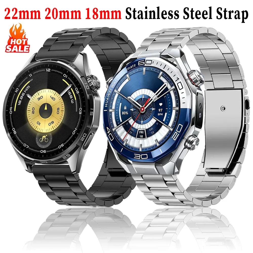 Stainless Steel Watch Band - Premium Metal Strap in Multiple Sizes