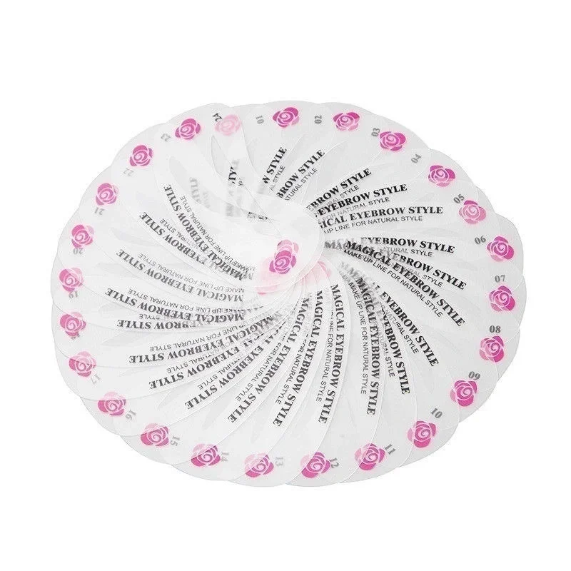 Makeup Tools Eyebrow Stencil Tool Eye Makeup Tools 24pcs/set DIY Eyebrow Shaping Stencils Grooming Kit Template