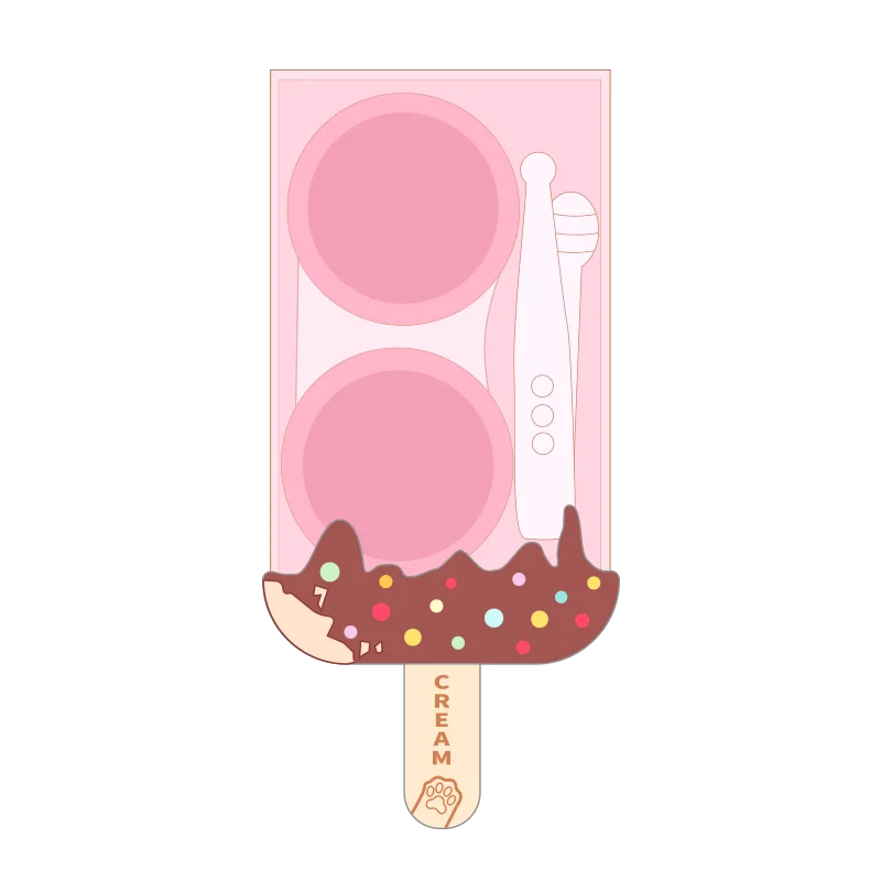 Contact Lens Case ice cream style Container Set Portable Contact Lens Box for Women Travel Lenses Case