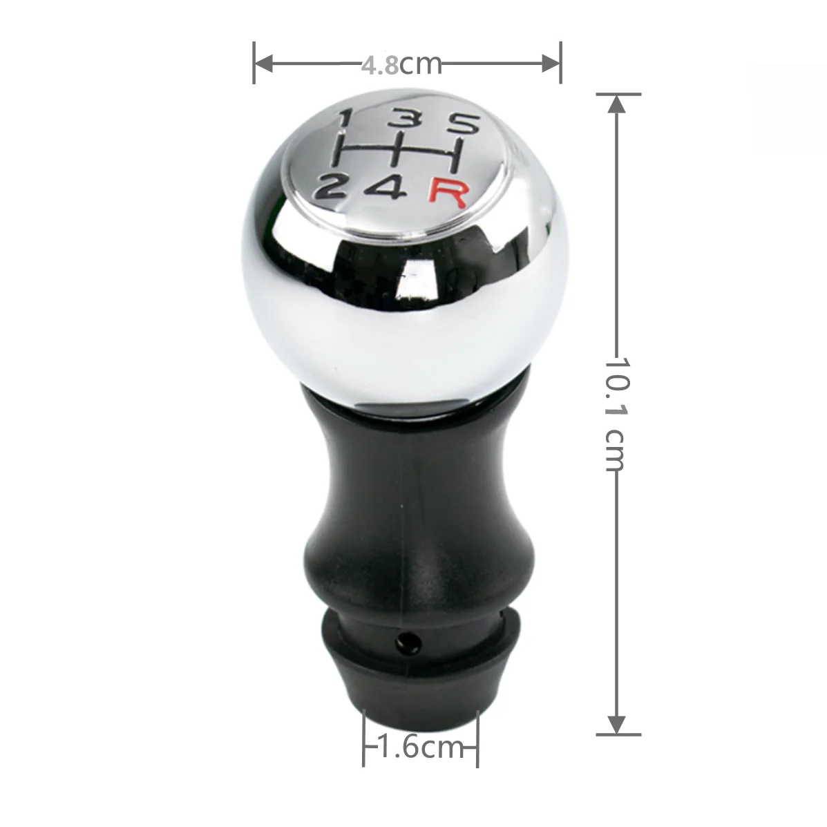 Car Gear Shift Knob 5 6 Speed Alloy MT Gear Shift Knob Peugeot 206 306 106 307 308 301 308 807 Citroen C1 C2 C3 C4 Chrome Accessories