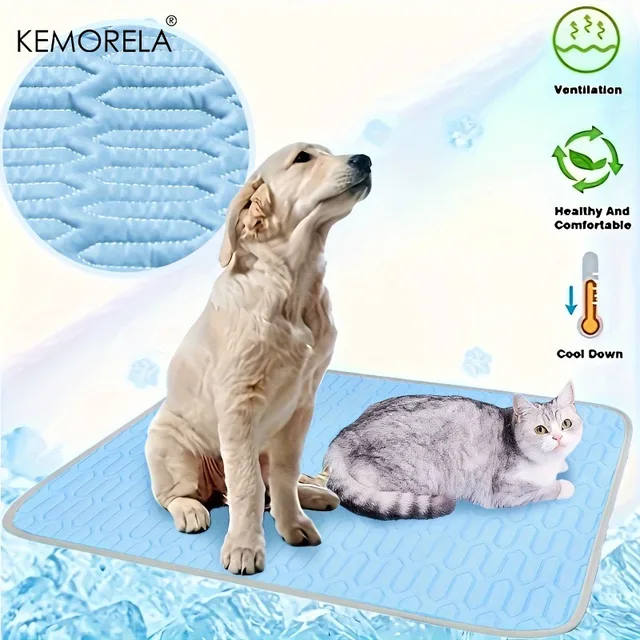 2025 Upgraded Ice-Cool Summer Pet Cooling Mat and Bed Sweat-Absorbent Fabric Available in 4 Sizes for Small Medium and Large Pet 3