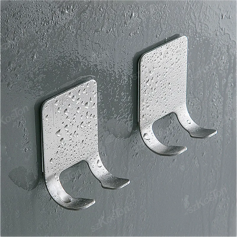 Razor Holder 1-4PCS No-Punch Adhesive Stainless Steel Storage Hook Bathroom Waterproof Wall Mounted Shelf