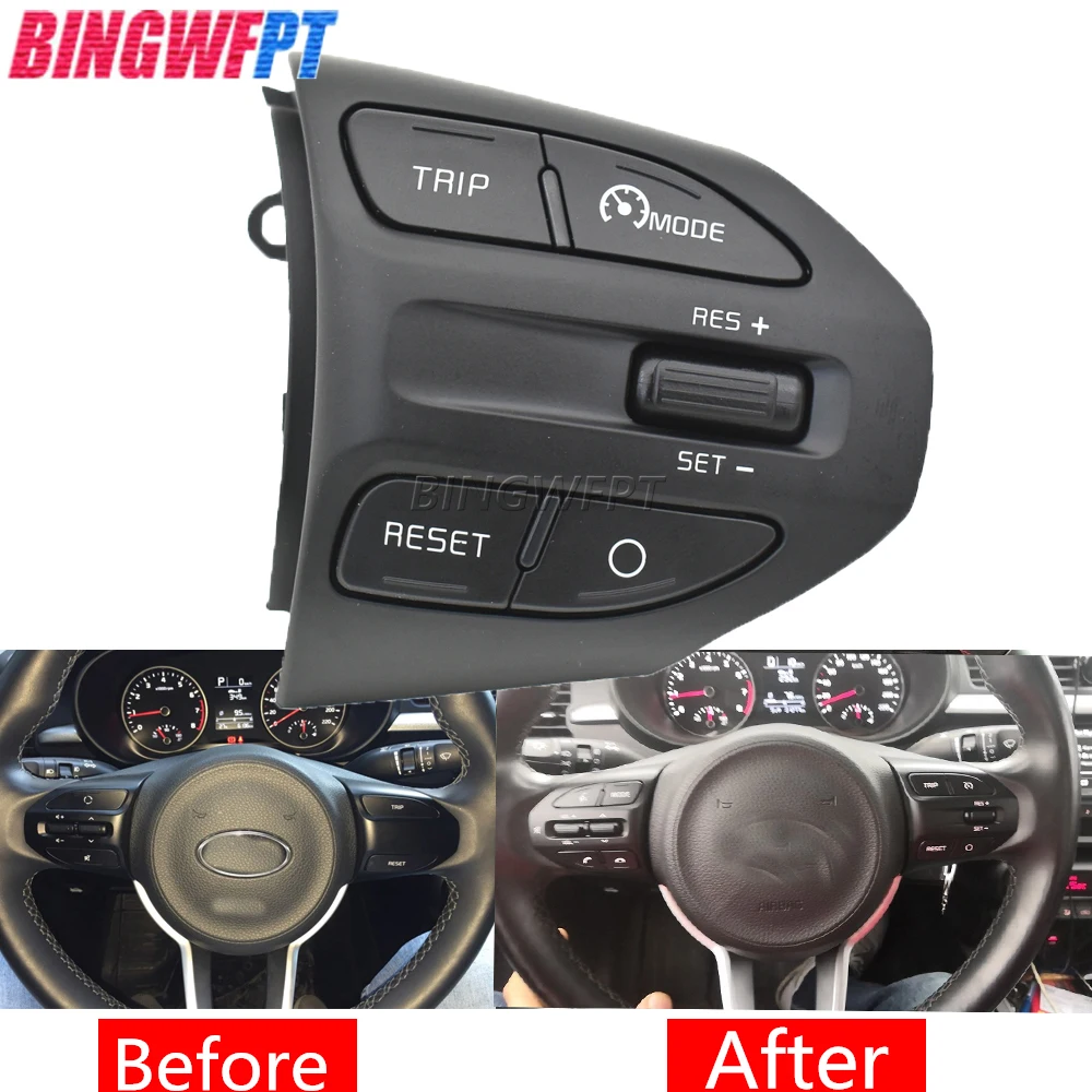 

Многофункциональные кнопки на руль, круиз-контроль, дистанционное управление громкостью, Bluetooth, автомобильные переключатели для Kia RIO 2018-2021 X-LINE K2 RIO 4