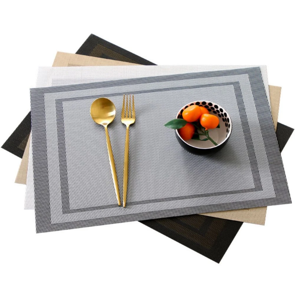 Pvc Table Placemats For Dining Table Mats Non Slip Heat Insulation Place Mats Cup Coaster Plastic Napkins Dining Table Decor Mats Pads Aliexpress