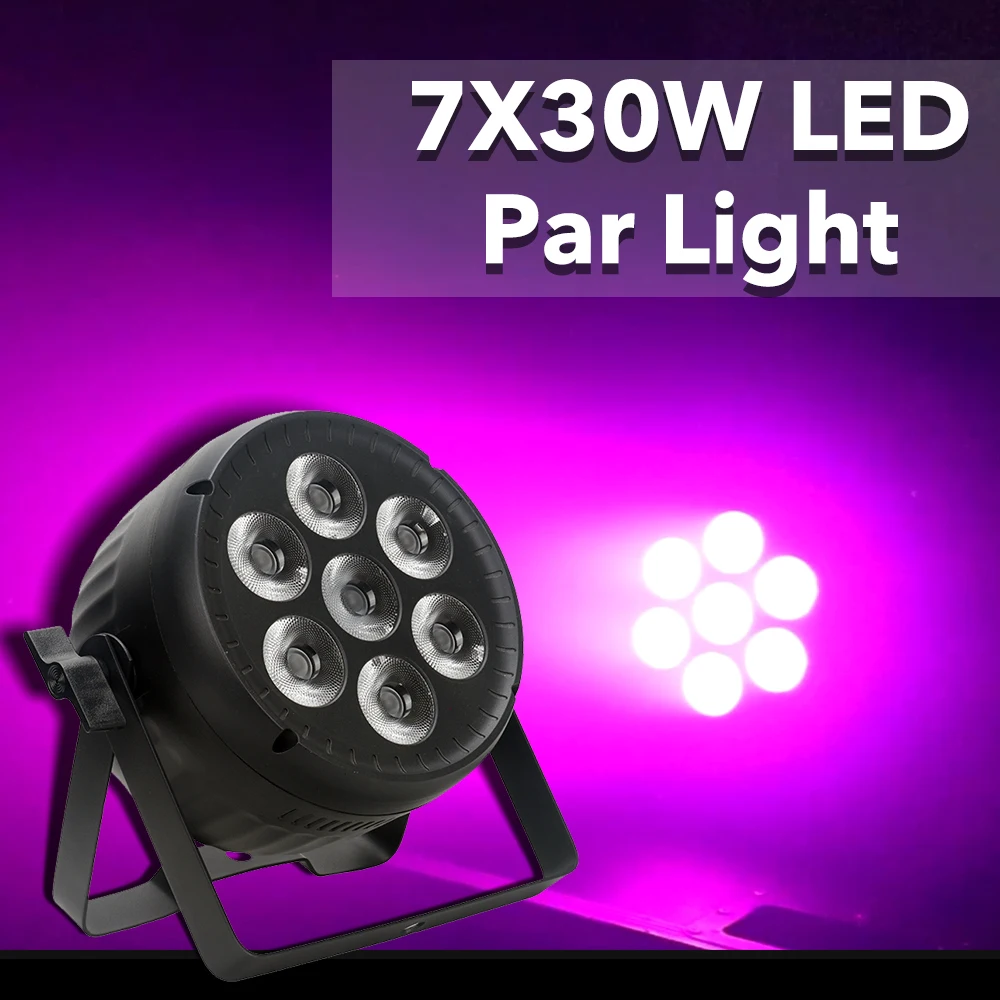 

7X30W RGBW Par DJ Disco Laser Light Projector Strobe Stage Effect Wedding Xmas Holiday Party Lamp Gift Holiday Bar Club Lights