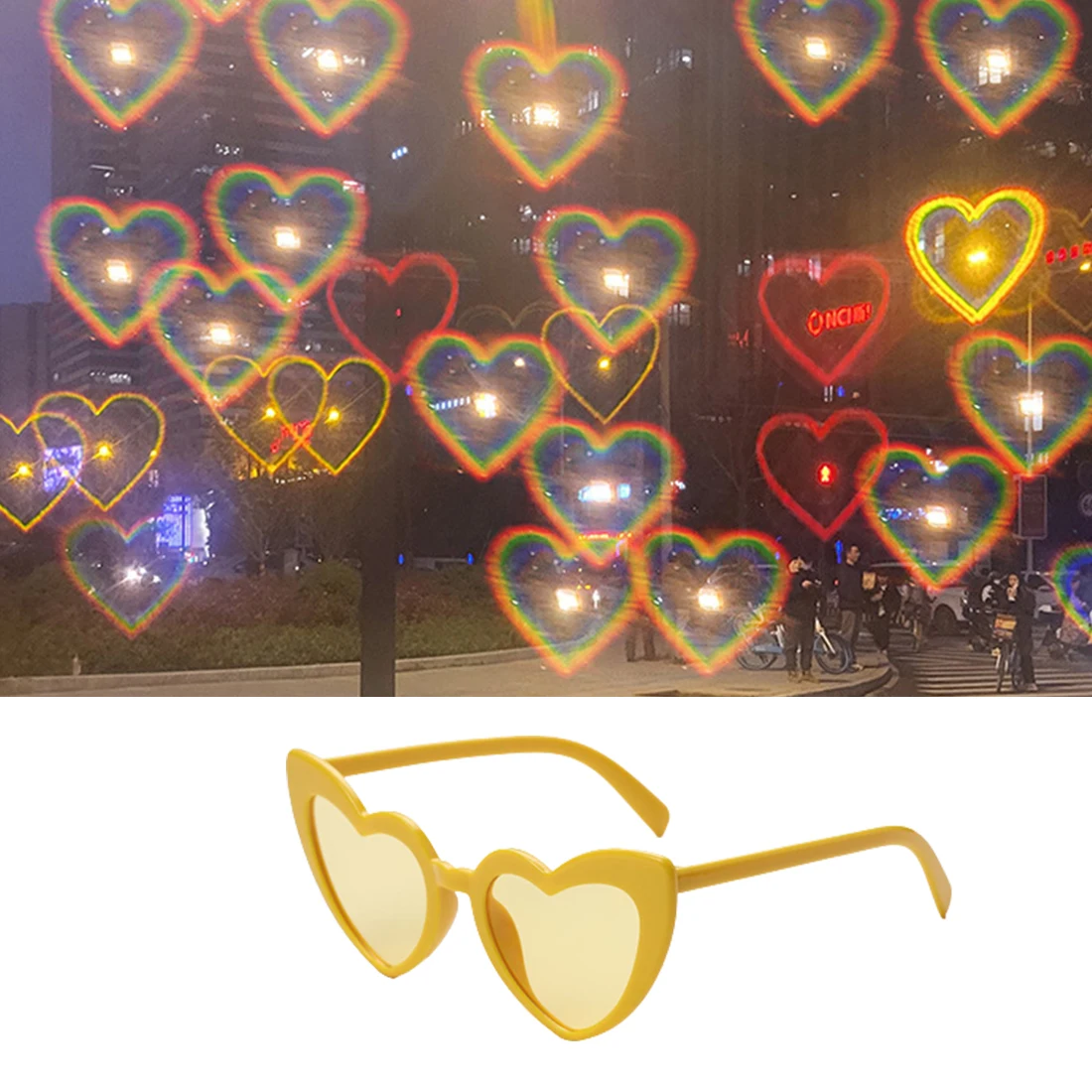 Love Special Effect Heart shaped Glasses Fashion Heart Diffraction