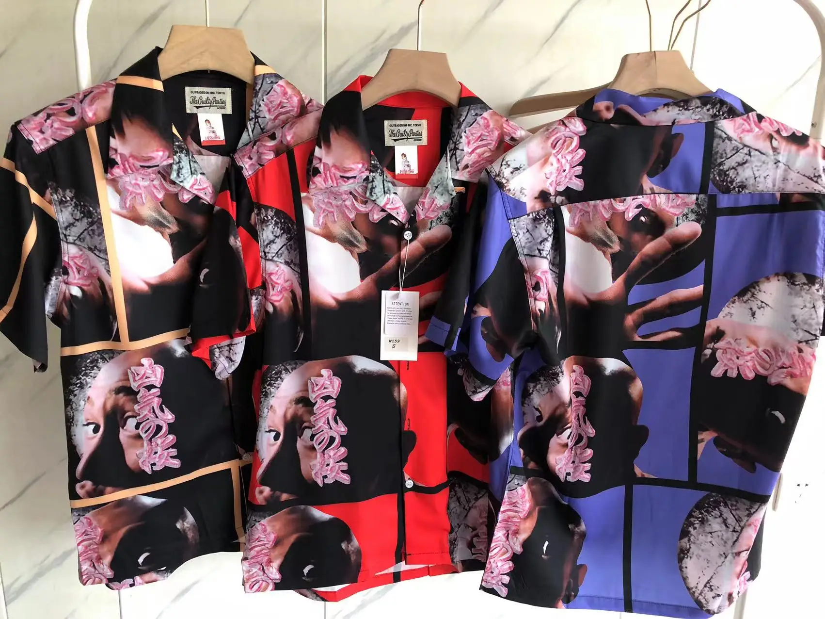 

23SS New Style Wacko Maria Shirts Men Women Hawaii Beach Style Casual Viking Shirt Top Berserk