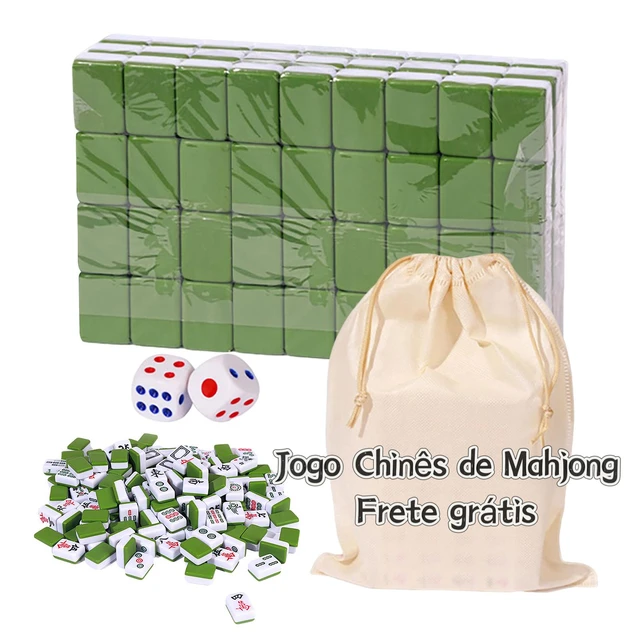 Conjunto de Mahjong Chinês para Reunião Familiar, Estilo Chinês, Mini  Telhas Gravadas, Jogar, Tempo de Lazer, 144, Branco - AliExpress