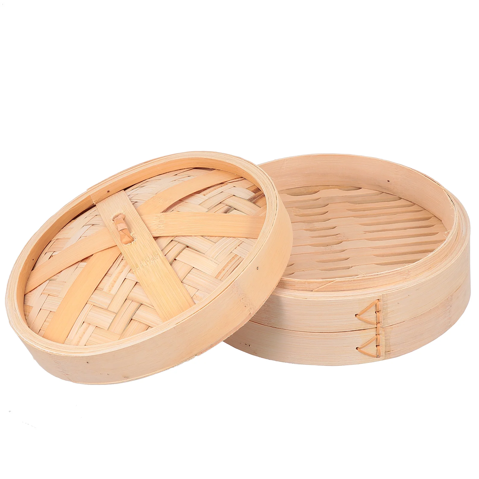 

Bamboo Steamer Food Kitchen Steamed Dumplings Dim Sum Practical with Lid Reusable