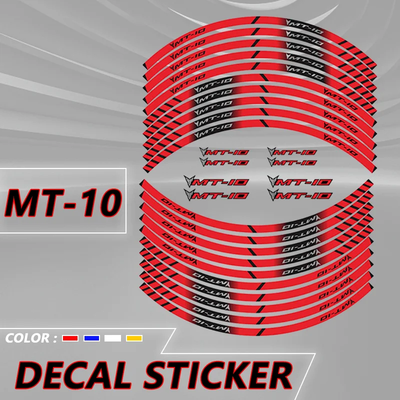 For YAMAHA MT-03 MT-10 FZ10 MT-15 MT03 MT10 MT 15 Reflective Wheel Sticker Motorcycle Tire Stripe Rim Decoration Decals Stickers