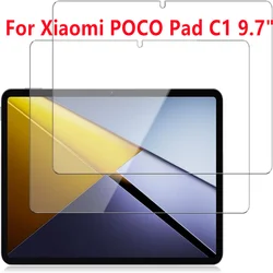 Premium 2 - Pack 9.7 - Inch Tempered Glass Screen Protector - Anti - Scratch, Bubble - Free, HD Clear Film (POCO Pad C1 9.7)
