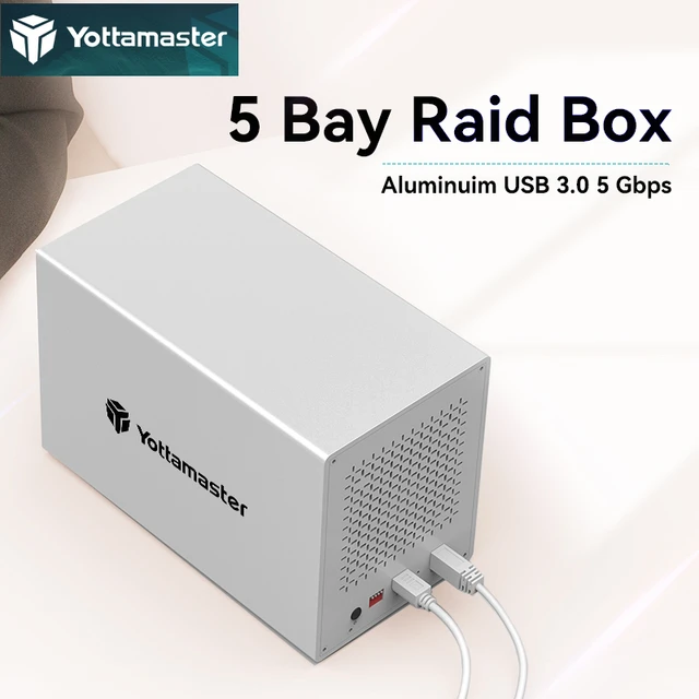 Yottamaster 4 Baies Boitier Disques Dur Raid, Externes Aluminium