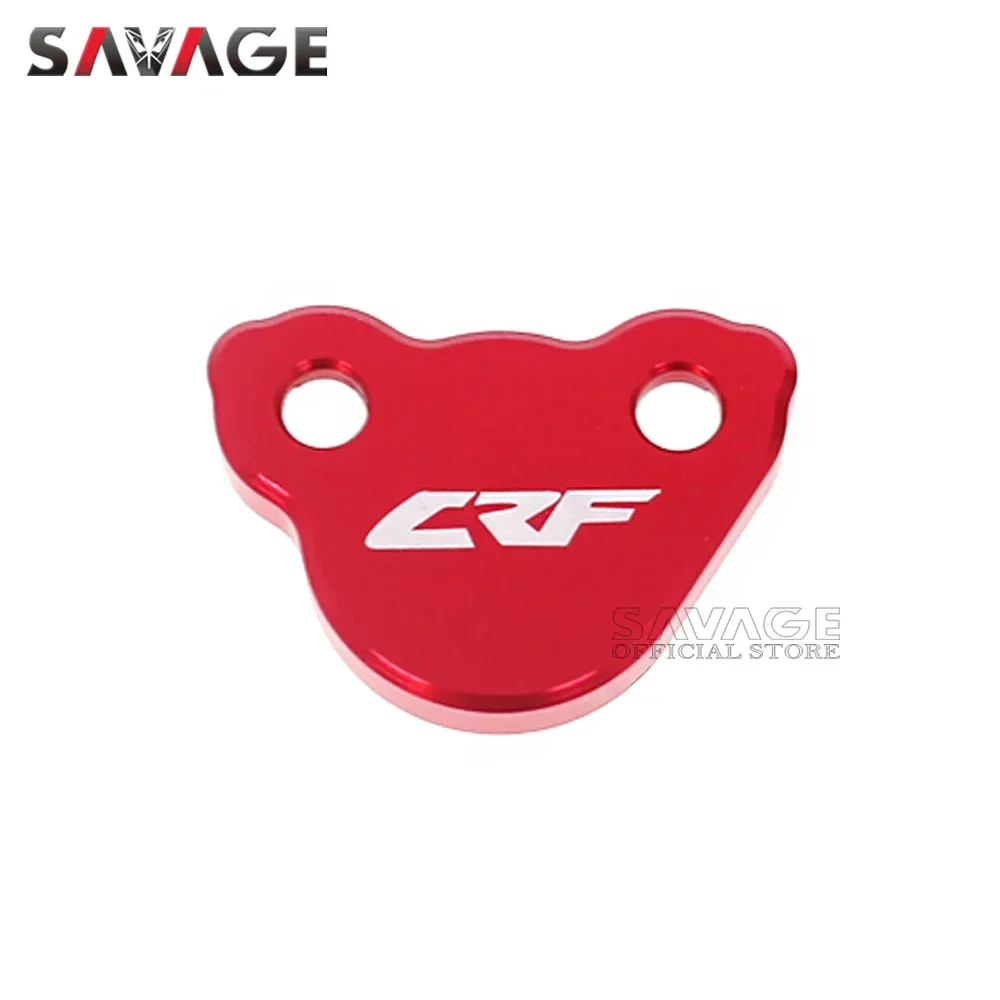 thumbnail image 2 of CNC Aluminum Brake Fluid Reservoir Cover For Honda CRF Models - Red/Black Options 2 of 13