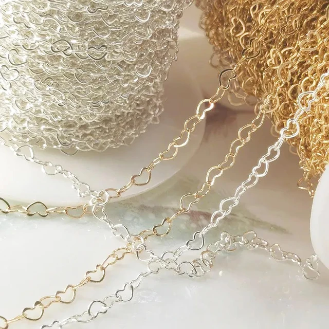 Gold Filled Chain Jewelry Making  18k Gold Chain Jewelry Making - 2m 3mm  Gold Chain - Aliexpress