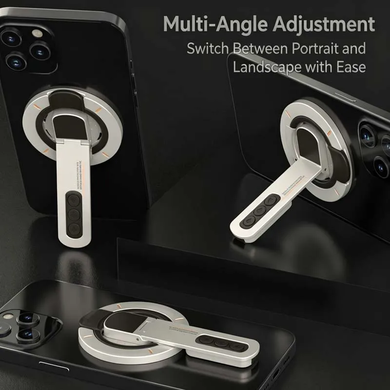 Magnetic Rotating Portable Phone Grip with MagSafe Compatibility