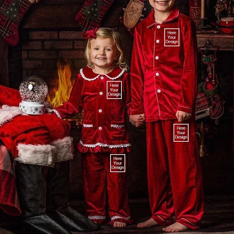 Ensembles De Pyjamas Pour La Famille De Noël Femmes Hommes Enfants, Deux Pièces Pyjamas De Noël Hauts Et Pantalons à Manches Longues Vêtements De Nuit De Vacances