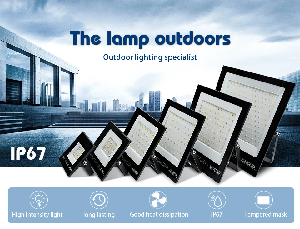 2Pcs/lot LED Flood Light AC220V 10W 20W 30W 50W 100W 150W Outdoor Floodlight S89d91b94cccd4693921bb17367b43059I