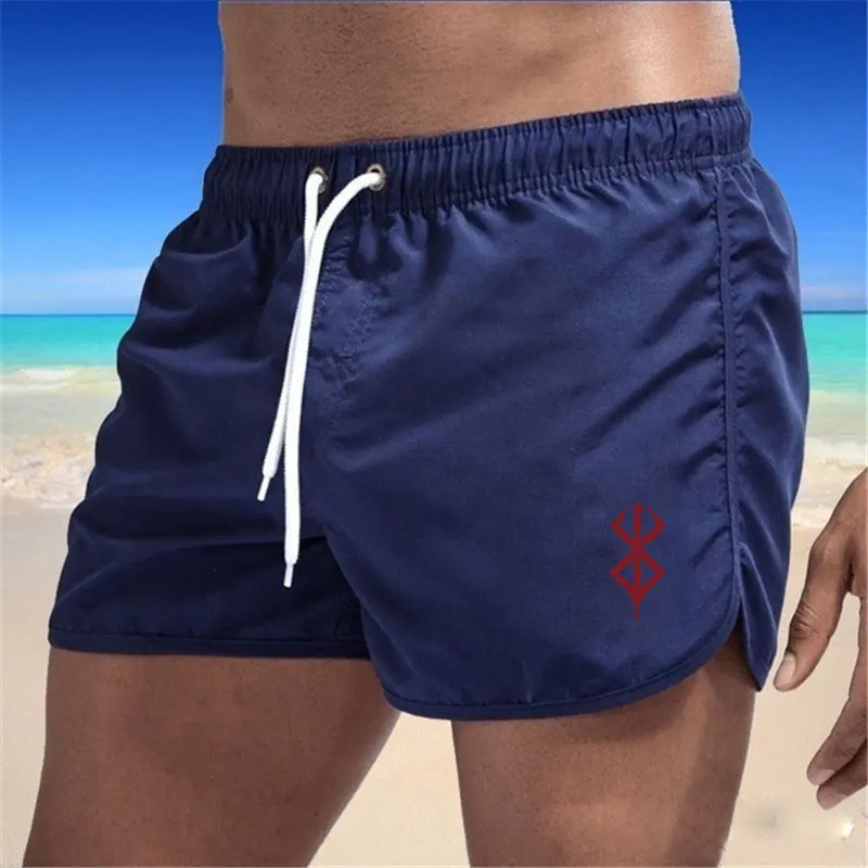 Men's Board Shorts Anime Berserk Swim Trunks Drawstring Quick Dry Running Swimming Pool Classic Casual Sport Black Summer Shorts 4