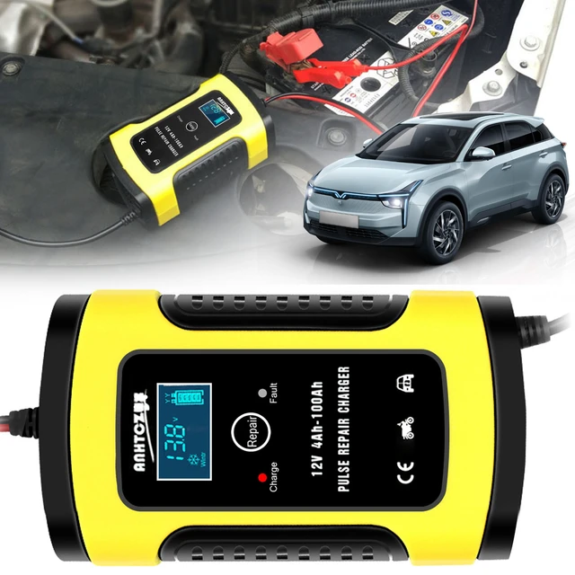 12/24V 8A Car Battery Charger Touch Screen Pulse Repair LCD Battery Charger  for Car Motorcycle Lead Acid Battery Agm Gel Wet - AliExpress