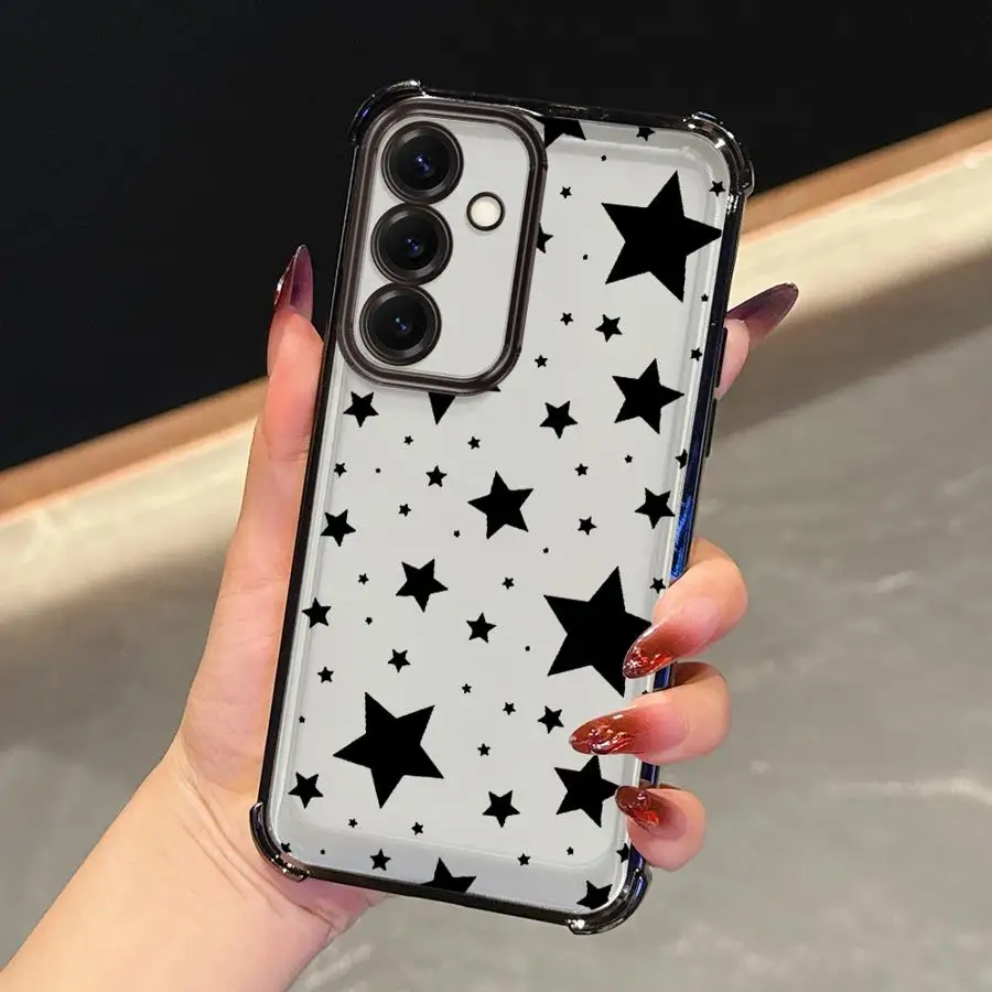 Clear Five Pointed Star Decorative Phone Case Cover