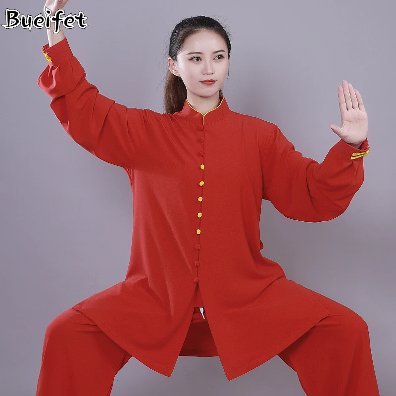 Unisex Tai Chi Uniforms Traditional Chinese Style Oriental Wushu Performance Costumes Taiji Uniform Morning Exercise Clothing