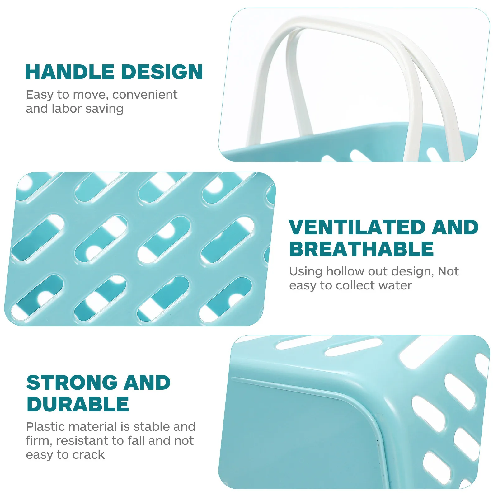 어린이용 이중 손잡이가 있는 소형 재사용 플라스틱 쇼핑 바구니, 수납 정리함, 가정용 주방 쇼핑 바구니