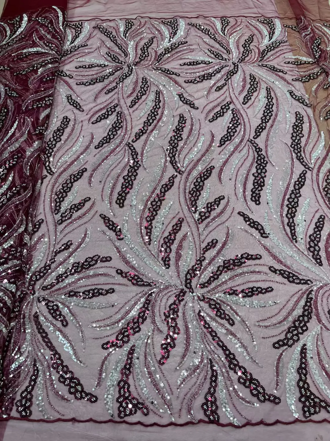 

Африканский нигерийский тюль, кружева ткань с бусинами, высокое качество с вышивкой S-13025514 платья, Швейные Блестки