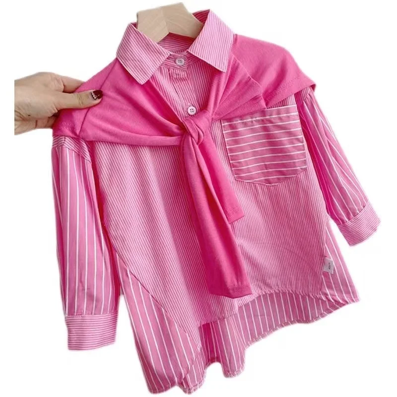 Girls' Shirt 2024 Autumn New Girls' Long Sleeve Sweet Shirt Children's Cotton Casual Shirt Spring 2 3 4 5 6 7 - Image 5