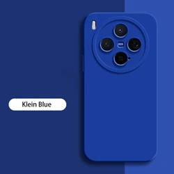 Luxury Camera Protection Phone Case - Soft Liquid Silicone Angel Eye Back Cover for Vivo X300 E (Klein Blue)