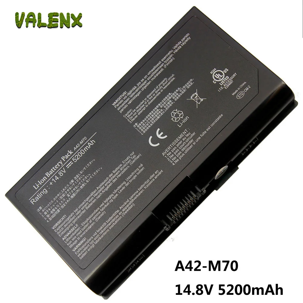 

A42-M70 14.8V 5200mAh 8 cell laptop battery for Asus M70 M70SA M70VM M70V G71 G71V G71G G71VG G71GX N70SV N90SV X71 X72