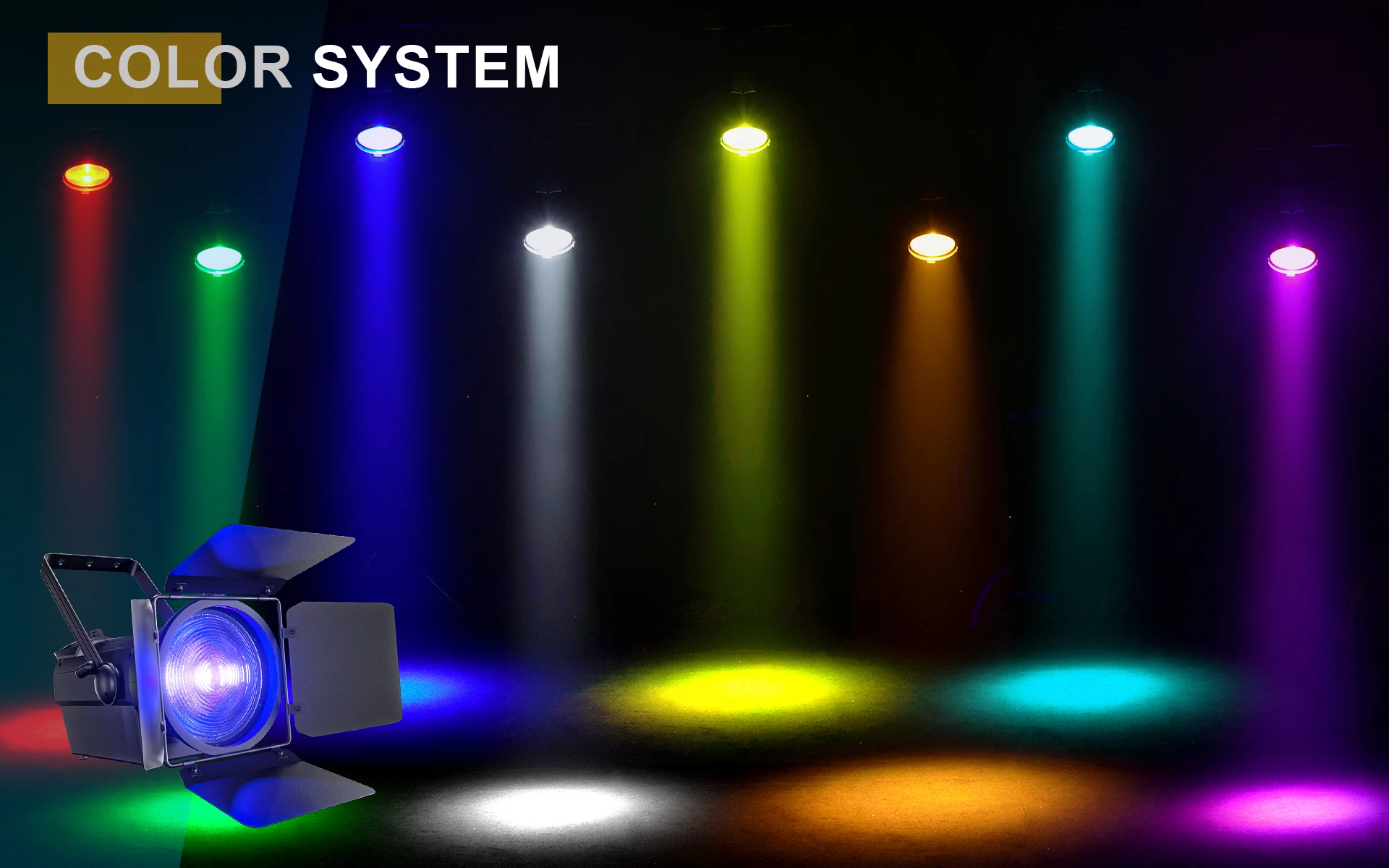 SHEHDS 350W Warm-Kaltweißes Fresnel-Zoom-Licht mit Überlegener Wärmeableitung und Hohem CRI-Index für Theater, DJs, Kirchen und Weihnachten – Detail 2