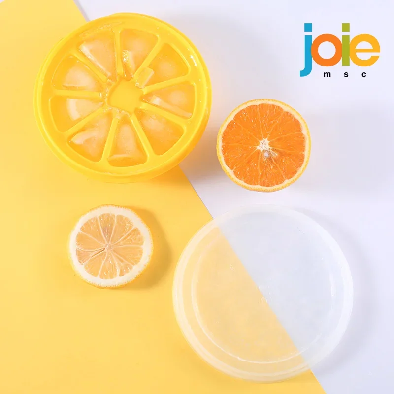 Joie DIY 레몬 아이스 박스, 크리에이티브 아이스 몰드 플라스틱 BPA 프리 아이스 박스 커버 포함, 수제 미니 아이스 큐브 트레이, 튼튼한 아이스 격자