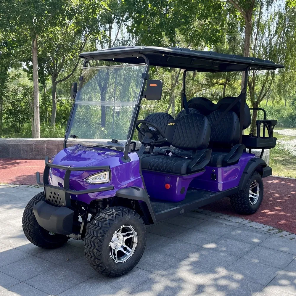 Carrello Da Golf Elettrico Con Pannello Solare Di Alta Qualità 60V 5000W Motore Turistico Club Car Buggy Golf Scooter Elettrico