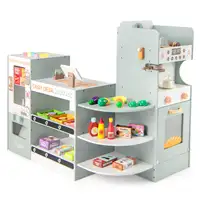 Kids Grocery Store Playset with Vending Machine Checkout Counter Coffee Maker 1