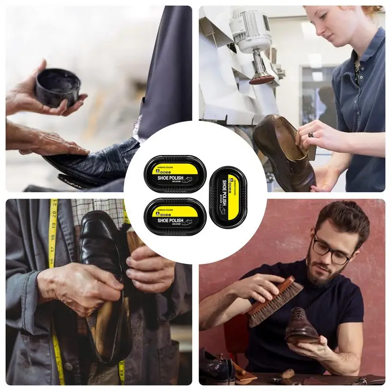 Shoe Shine Sponge Leather Polish Sponge Brush Multi-Purpose Leather Color Restorer For Home Business Trip Work Area Travel