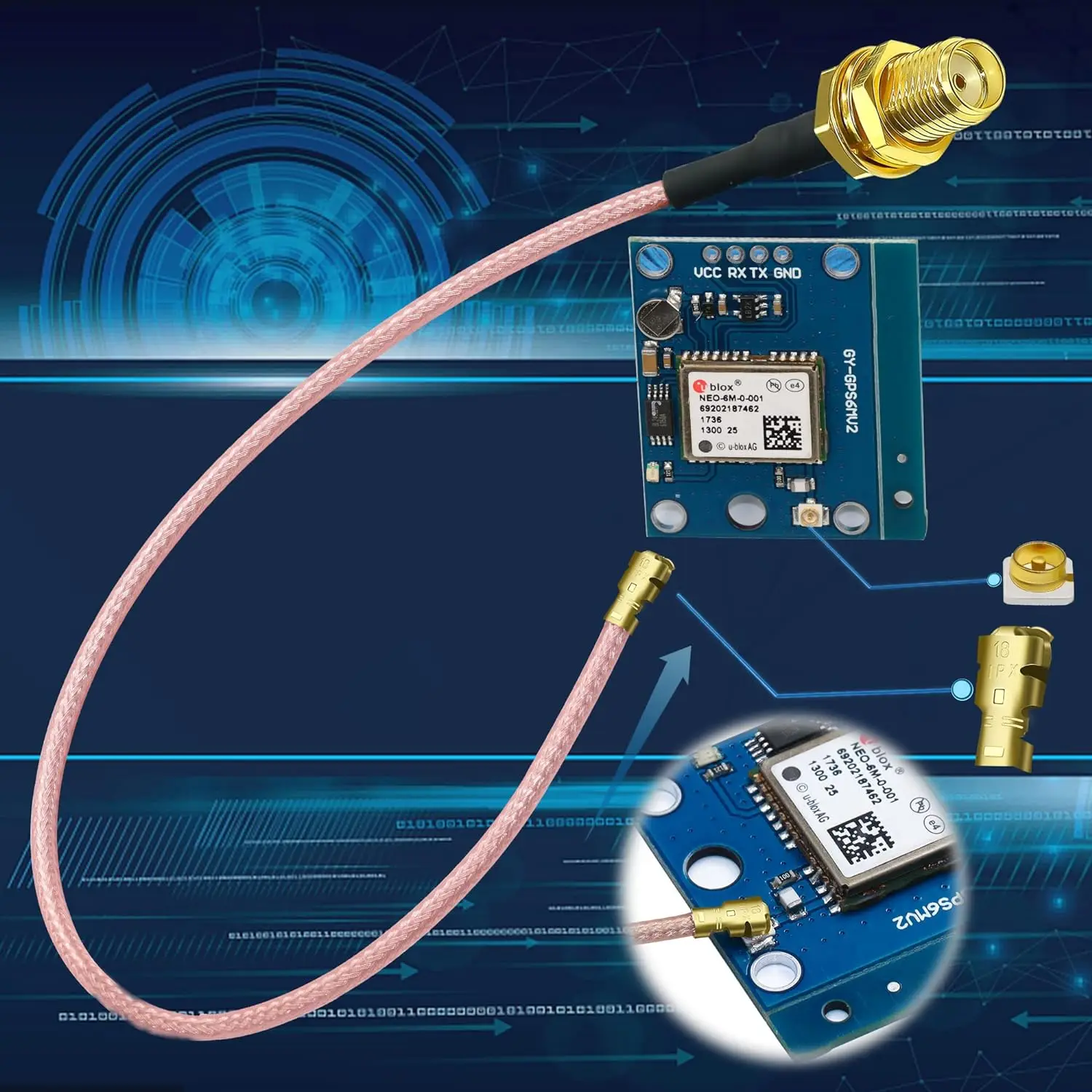 SMA ženské na U.FL IPX IPEX RF omámit adaptér RG178 cop skokan kabel SMA ženské na IPX  UFL/IPX kabel mini PCI prodloužení kabel