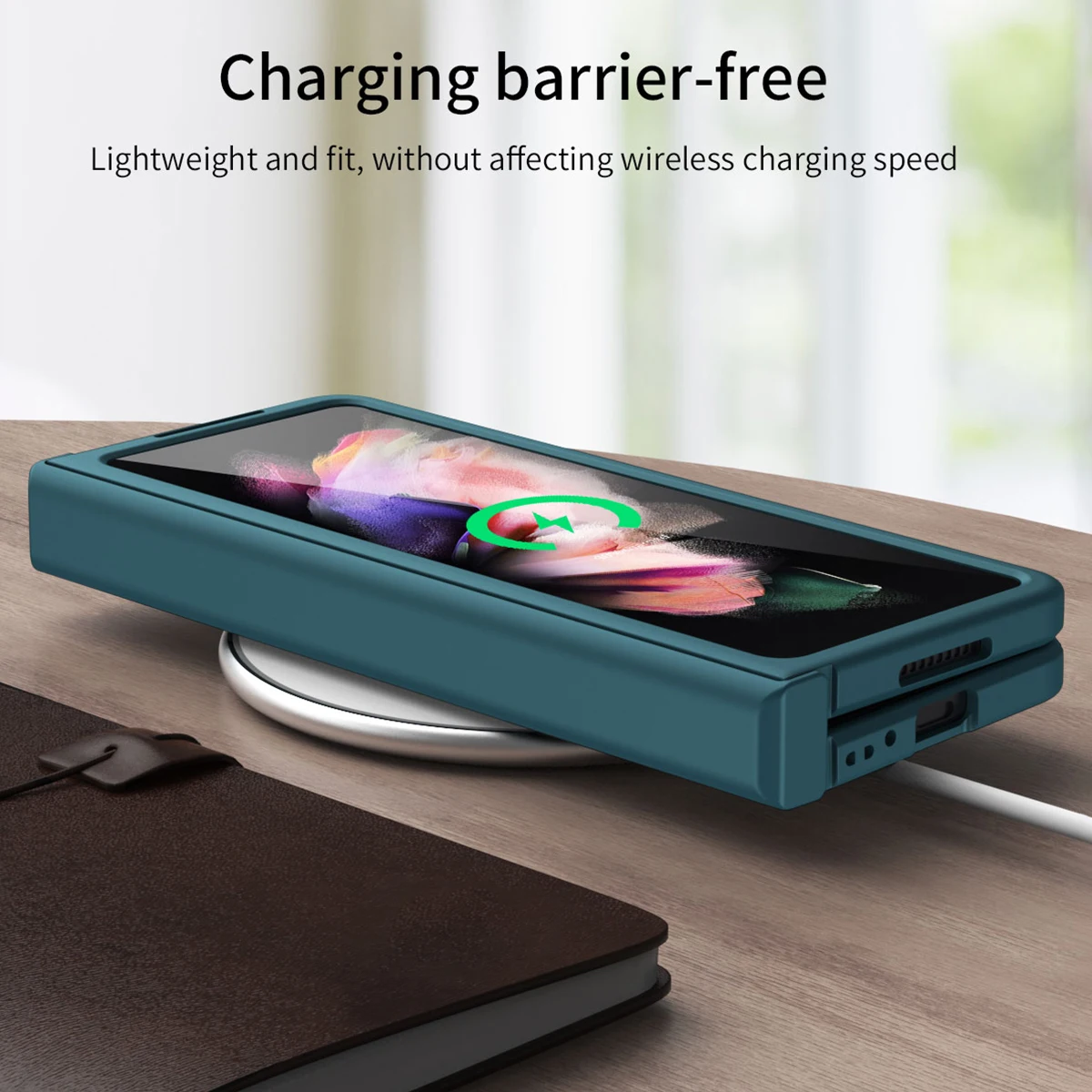 Full Protection Case with Front Screen Glass Film Cover, Funda for Samsung Galaxy Z Fold 5, 4, 3, 2 Hinge