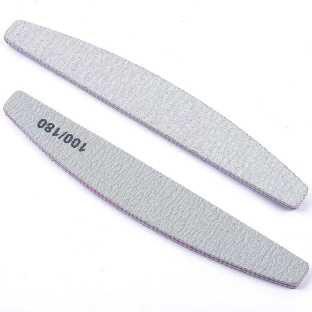 Durable 100/180 Grit Sandpaper Nail File Double Sided Multi-Grit Double Sided Buffer Block Grey Color Nail Care Tools Manicure