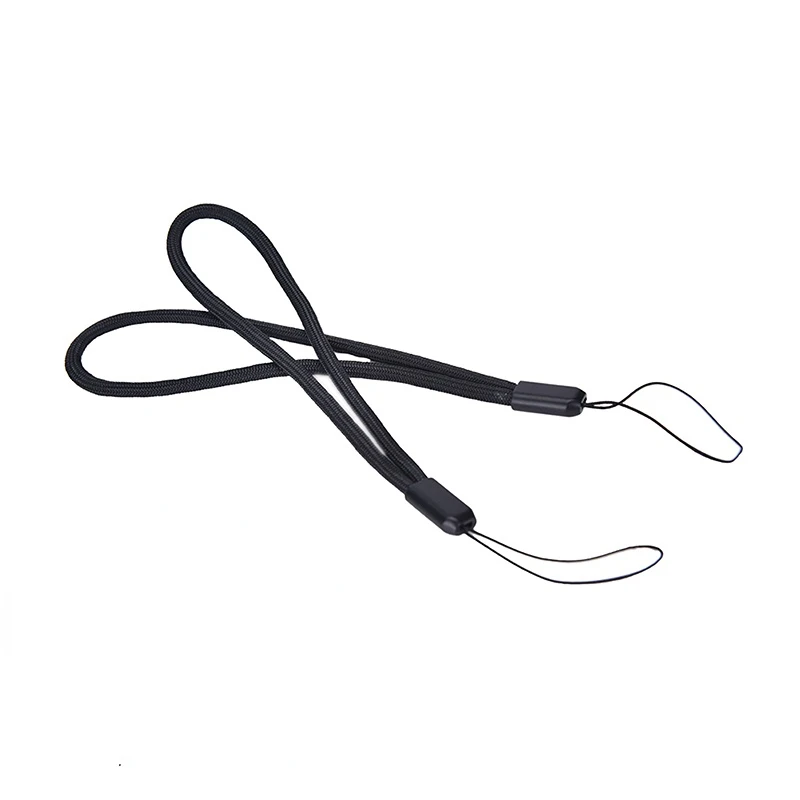 10 Cinturini Da Polso Regolabili In Nylon Nero Per Telefono, Fotocamera, Chiavi