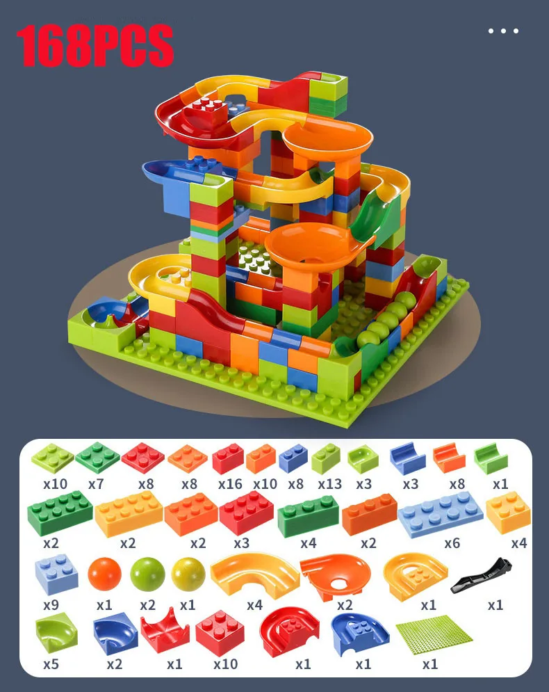 Bloques de construcción de canicas para niños, juguete de