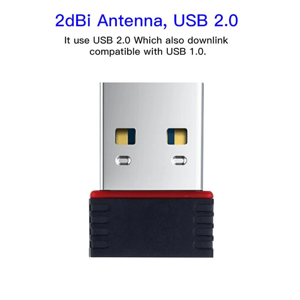 Adaptador de red Wifi Usb 150 de 2,0 m, Mini tarjeta Lan potente B/g/n, Dongle Wi fi para ordenador portátil/pc de 1 14 canales| | - AliExpress